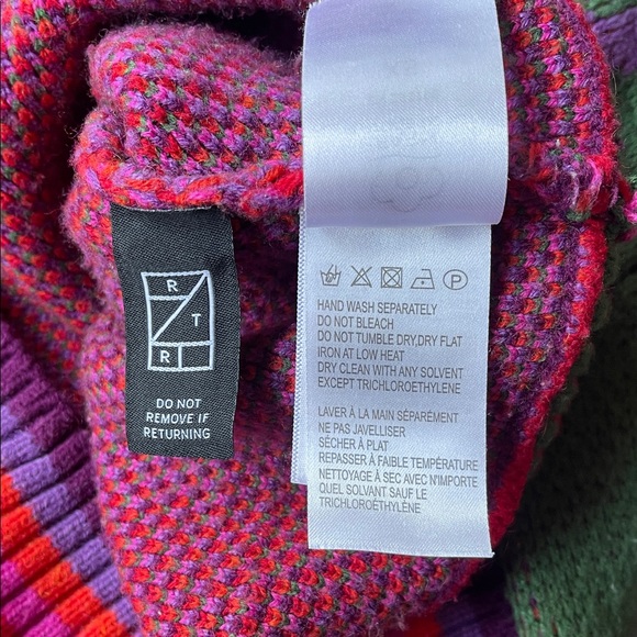 FARM Rio Women's Multicolor Abstract Knit Sweater XS - Picture 8 of 11